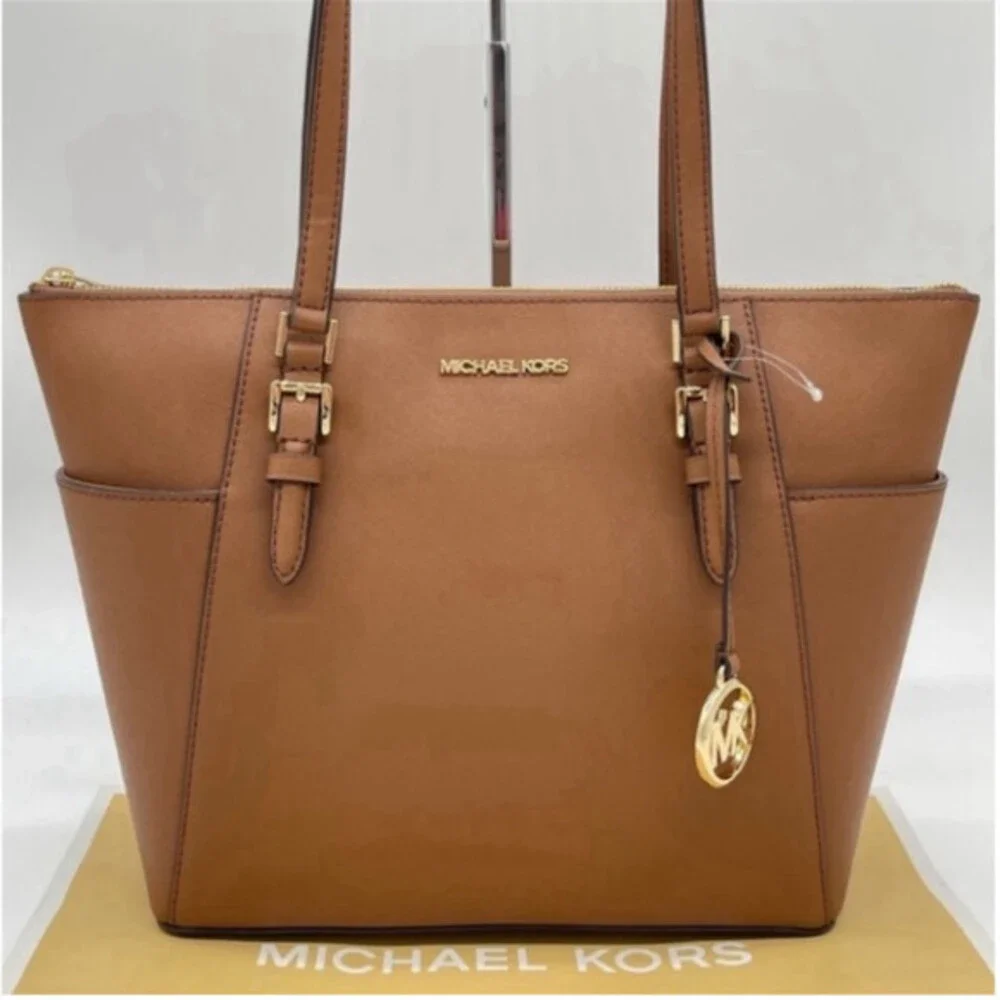 Michael Kors Charlotte Tote Shoulder Bag Luggage